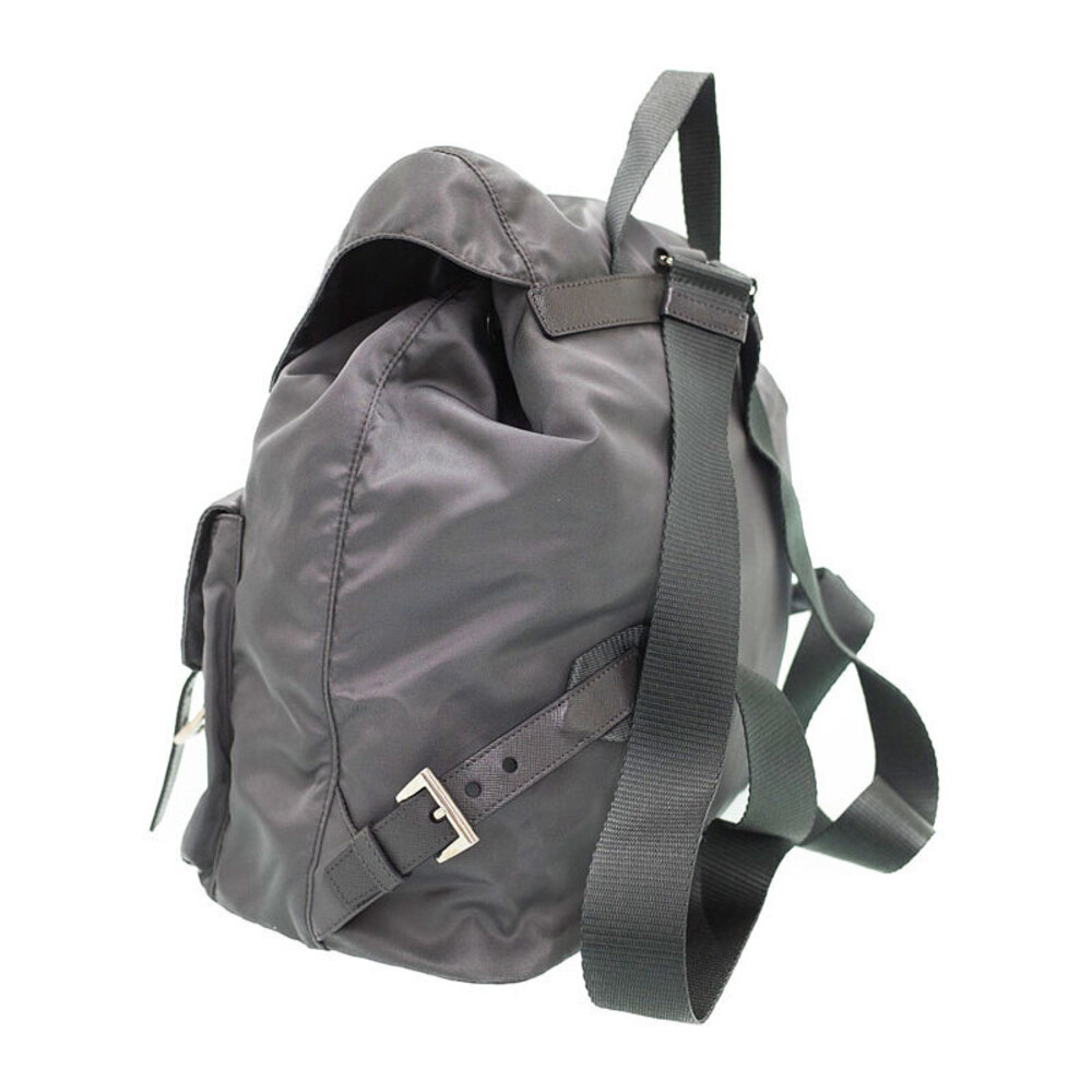 Prada Re Nylon Saffiano Leather Backpack Black - Picture 2 of 9